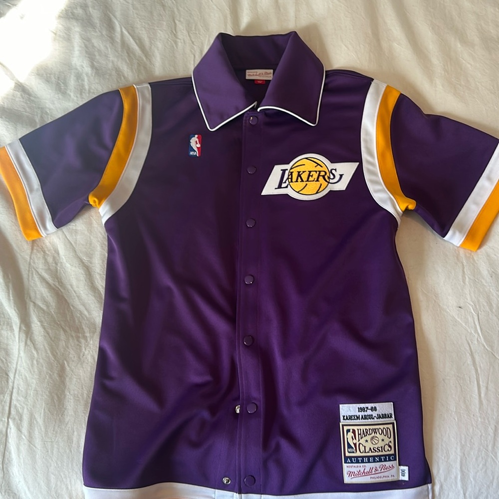 Authentic Kareem Abdul-Jabbar Mitchell and Ness Shooting Shirt